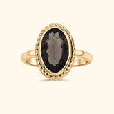 Vintage Luna Smoky Quartz ring